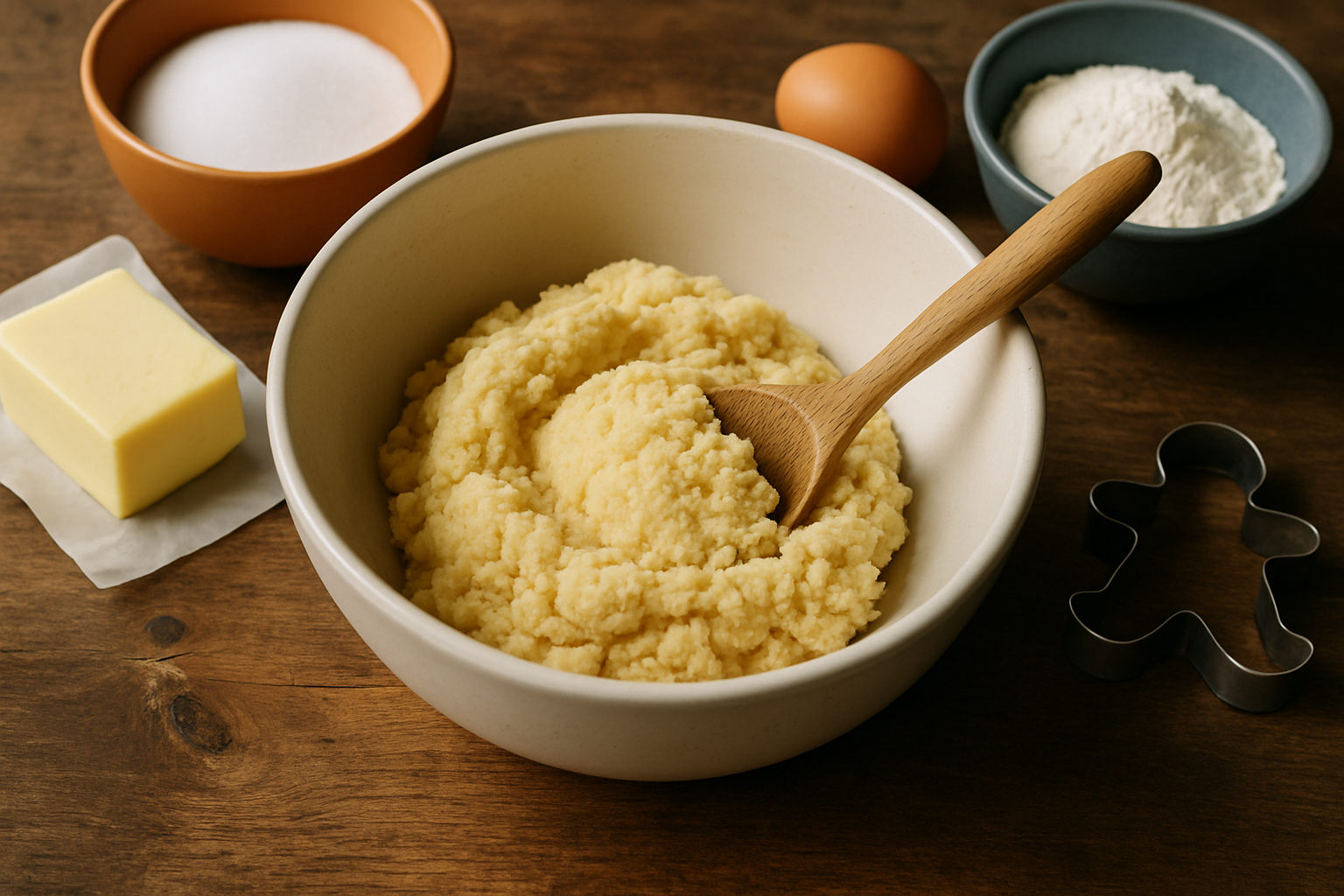 Préparation de la pâte à sablés de Noël maison