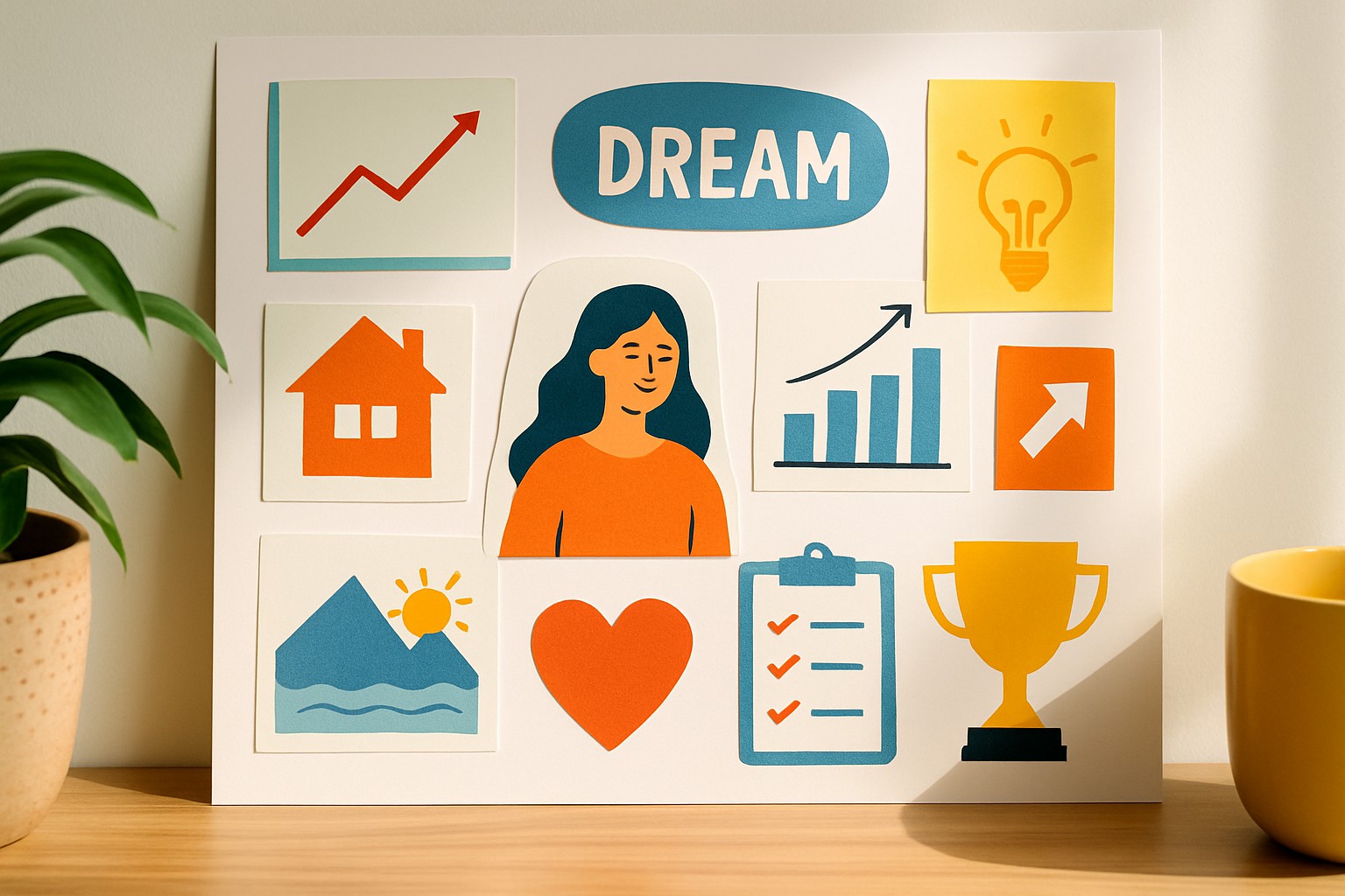 Créer un vision board pour atteindre ses objectifs