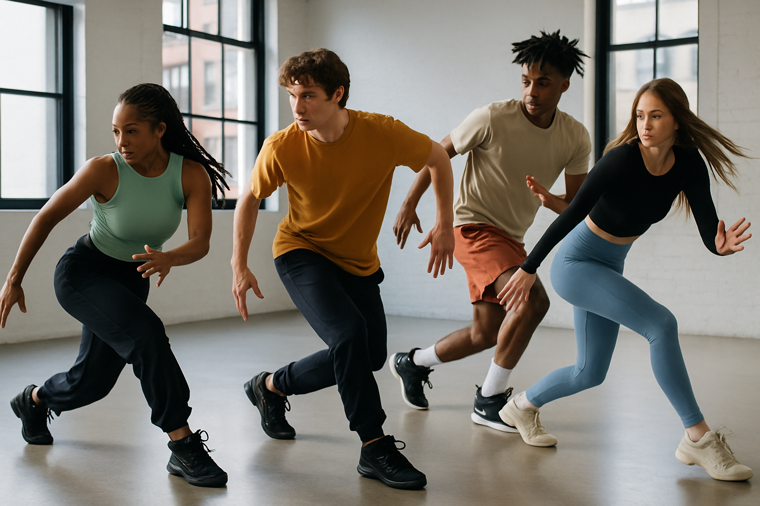 Différents styles de baskets de danse adaptées à plusieurs disciplines et usages