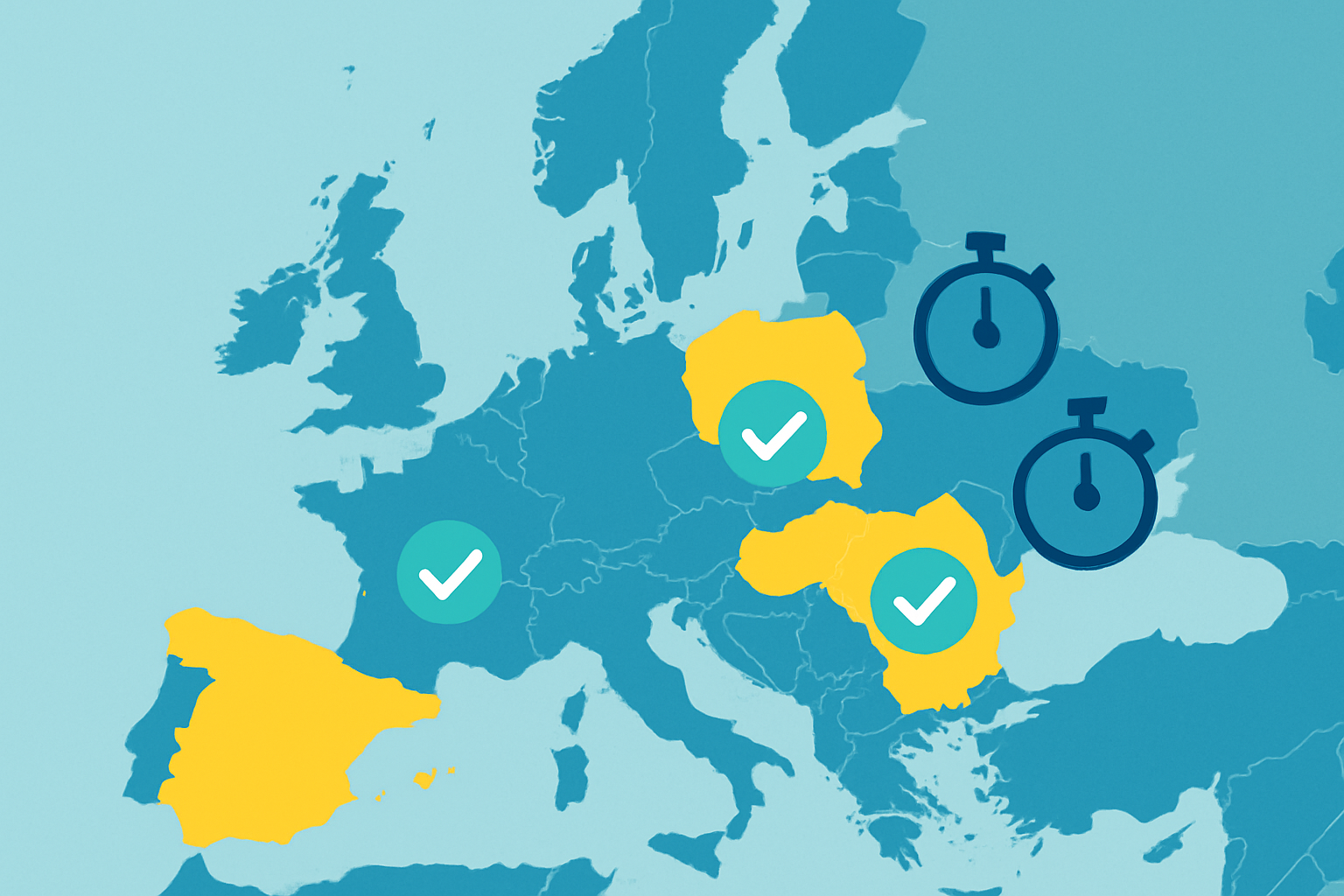 Carte illustrant les pays européens où la nationalité est la plus facile à obtenir avec leurs critères clés