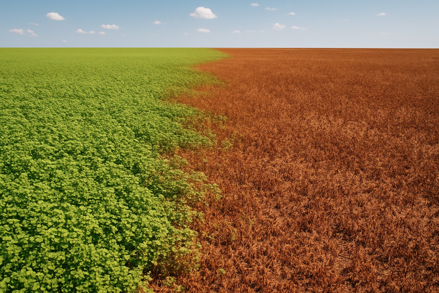 Champ de sarrasin sec - Causes et solutions naturelles