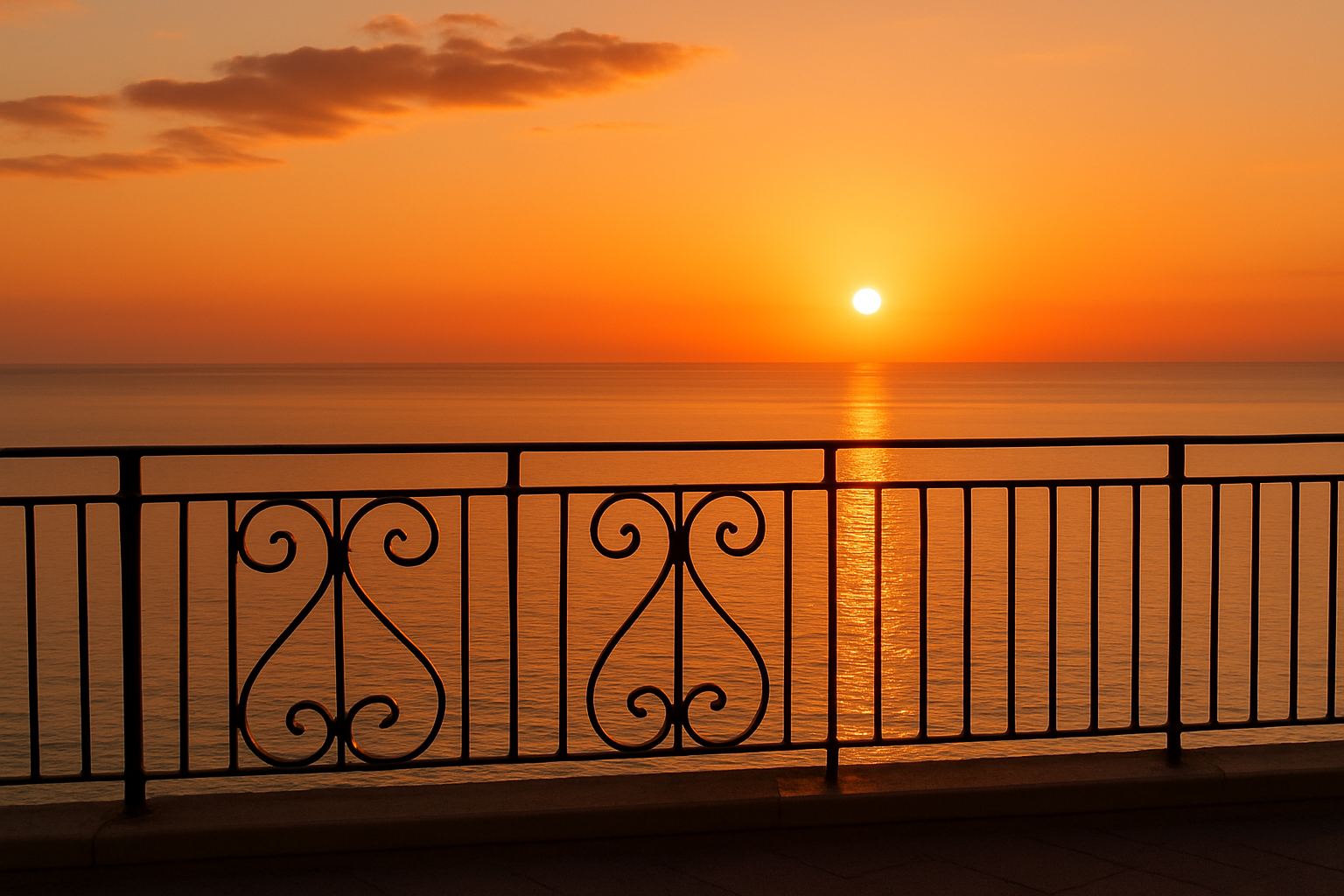 Le spectacle du coucher de soleil sur la mer Tyrrhénienne depuis un point de vue emblématique à Tropea.